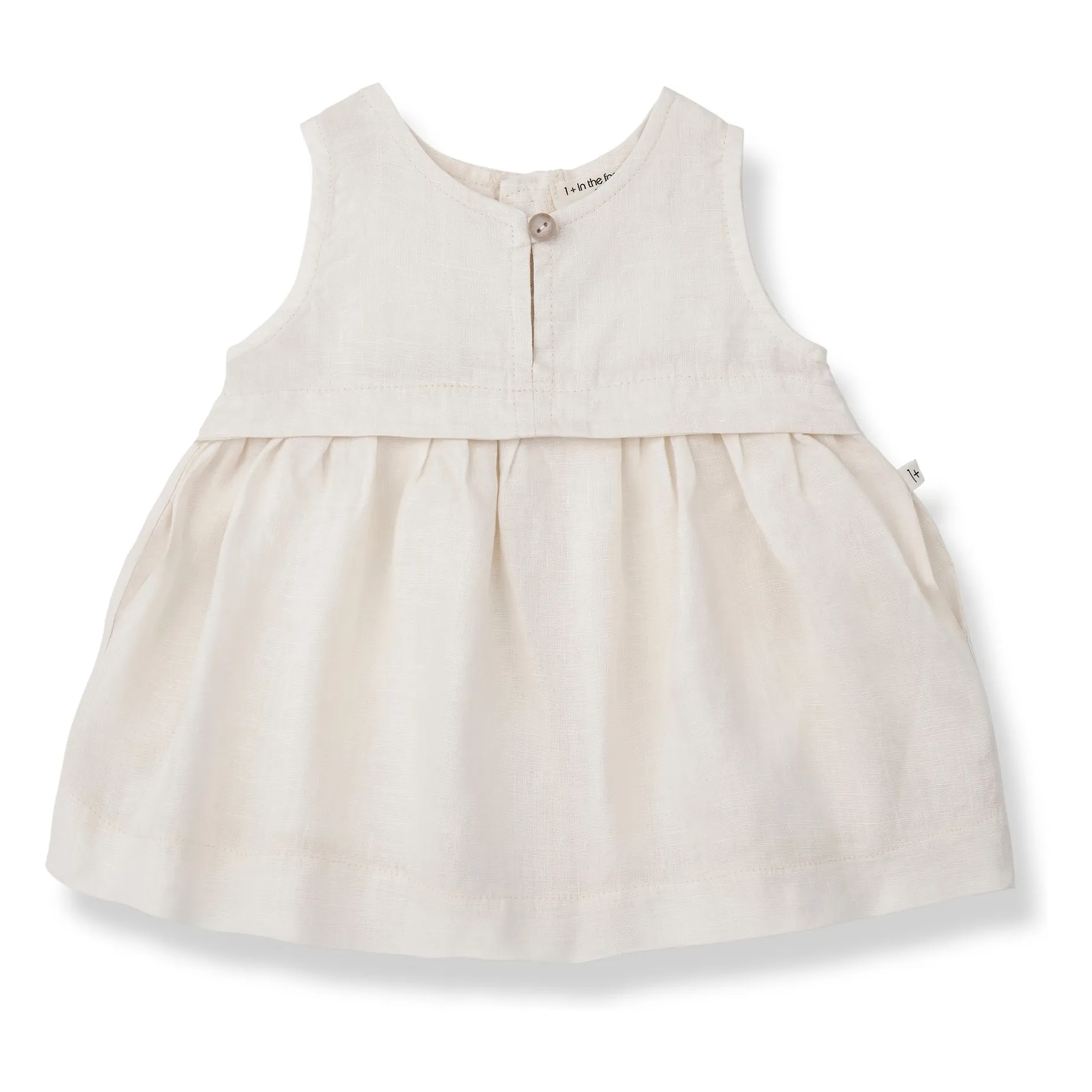 1+ In The Family Ecru Georgina Linen Dress