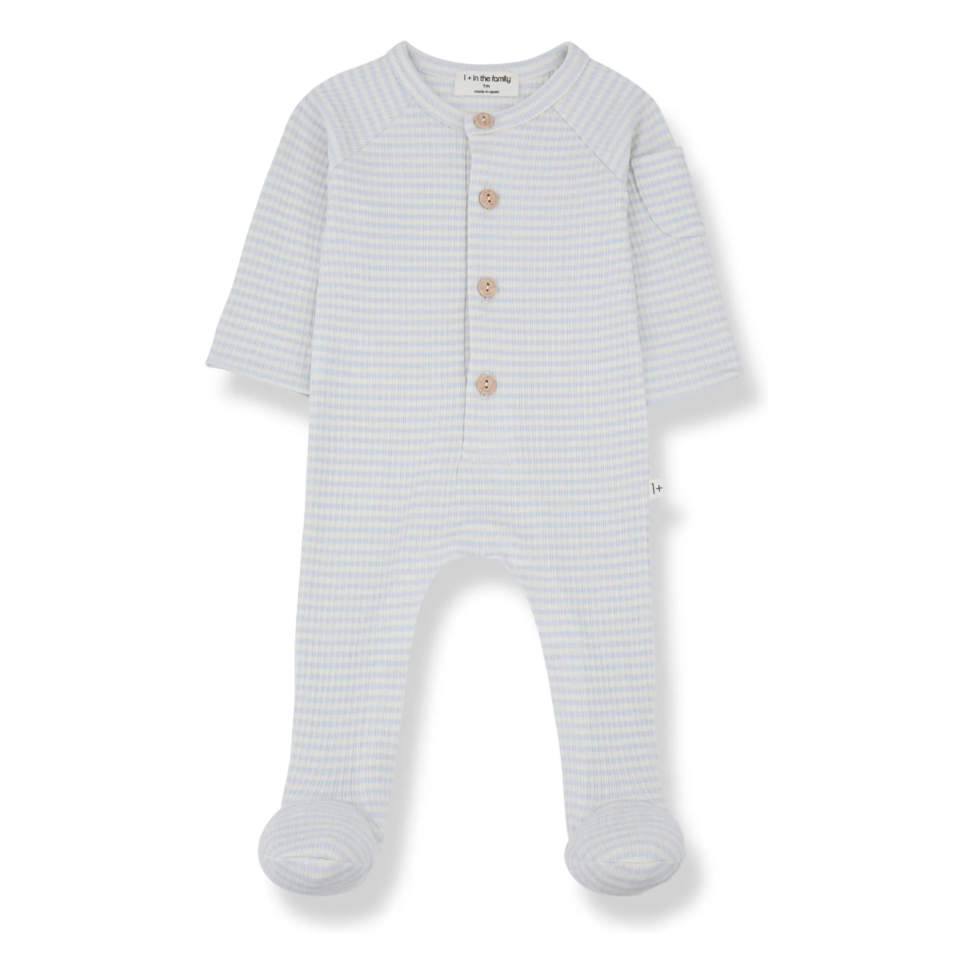 1+ In The Family Pale Blue Pyjamas With Guim Feet