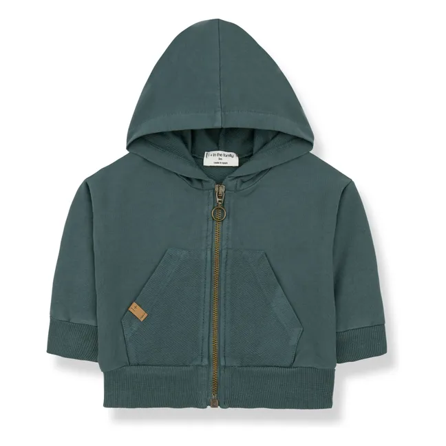 Koldo Zip Sweat | Petrol blue
