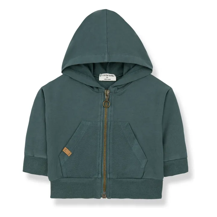 Sweat Zippé Koldo | Bleu pétrole- Image produit n°0