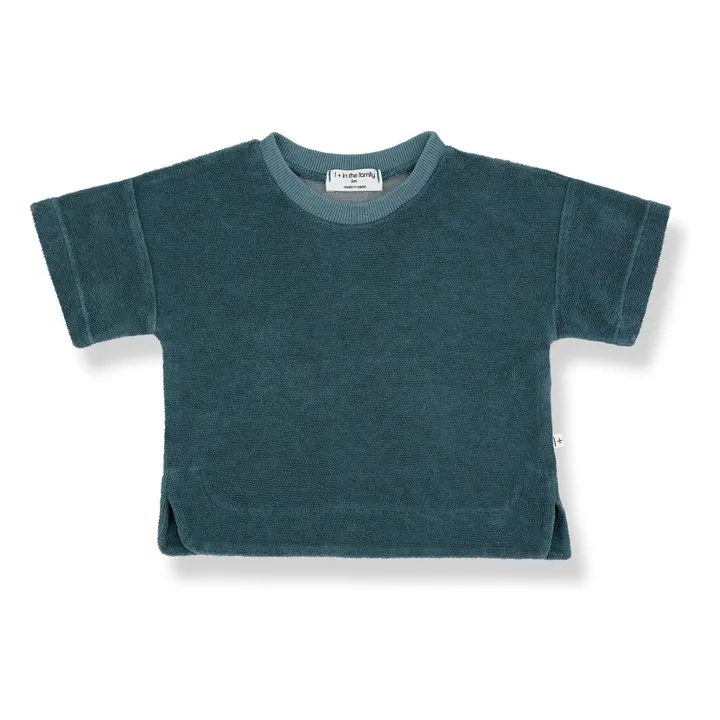 T-Shirt Pietro Eponge | Bleu pétrole- Image produit n°0