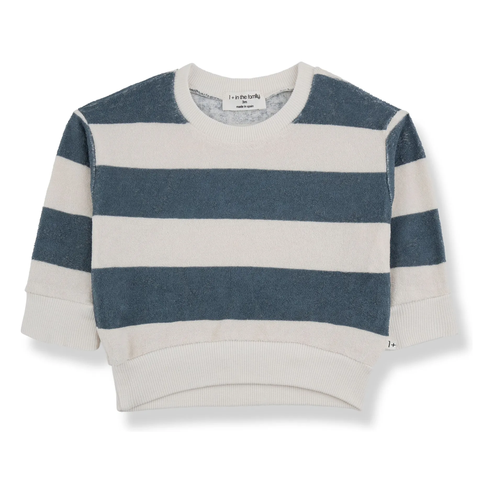 1+ In The Family Petrol Blue Stefano Sponge Sweat