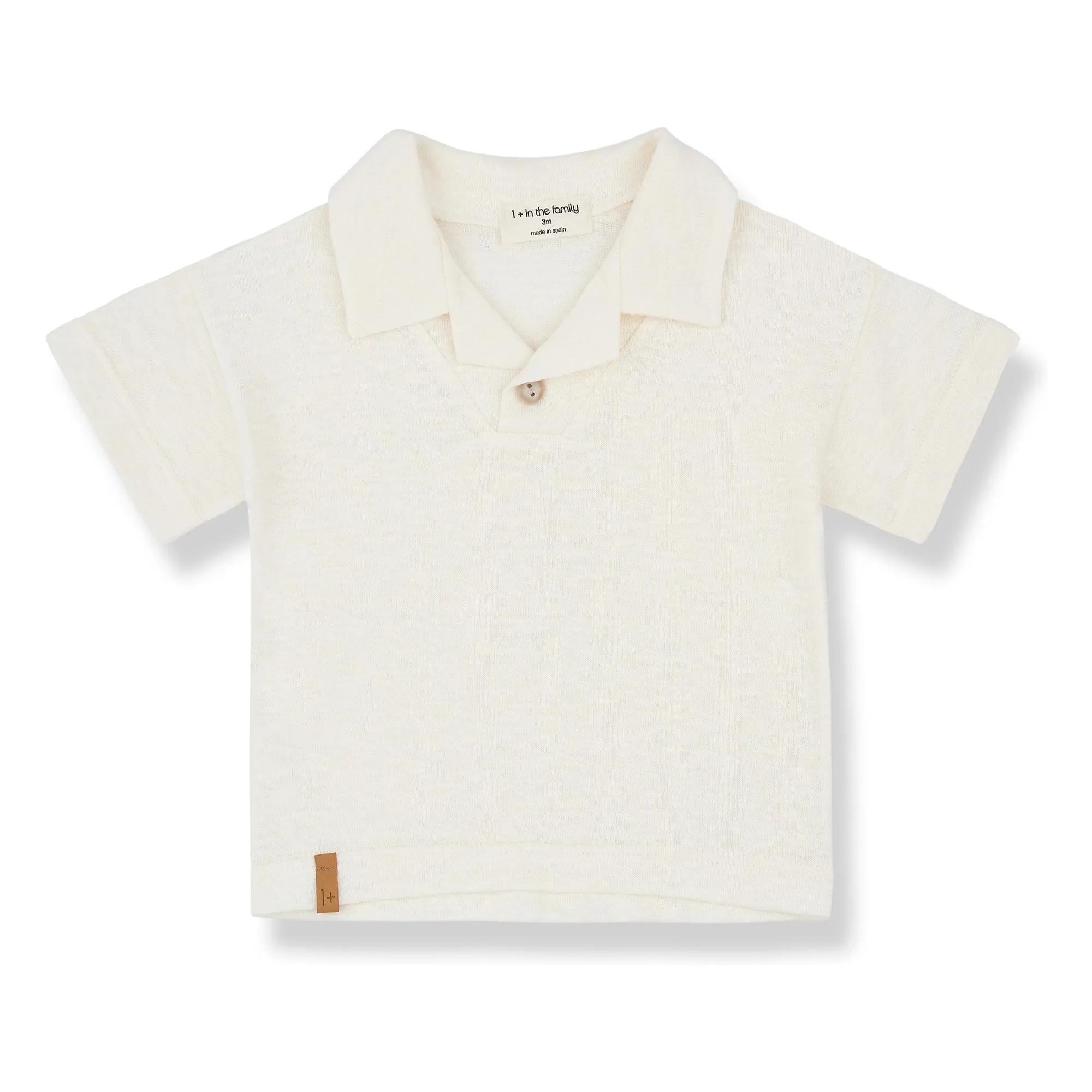 1+ In The Family Ecru Polo Sandro Linen