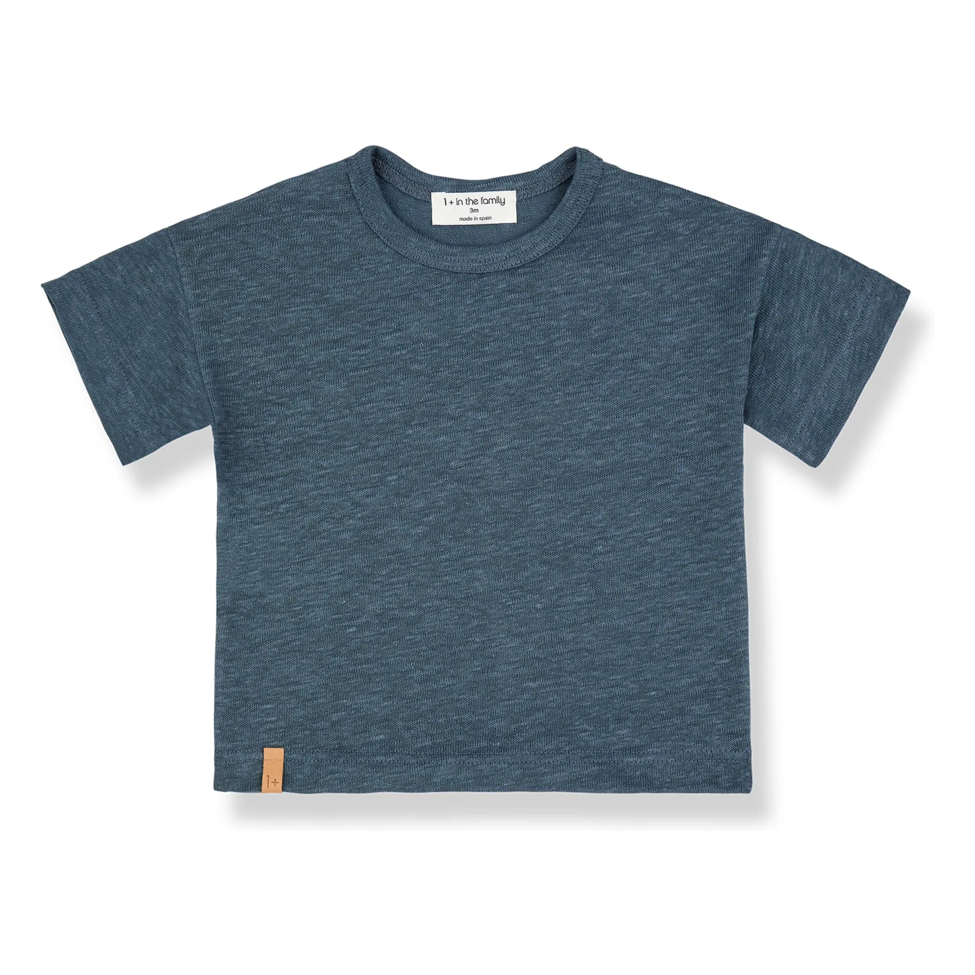 1+ In The Family Petrol Blue T-Shirt Tintoretto Linen