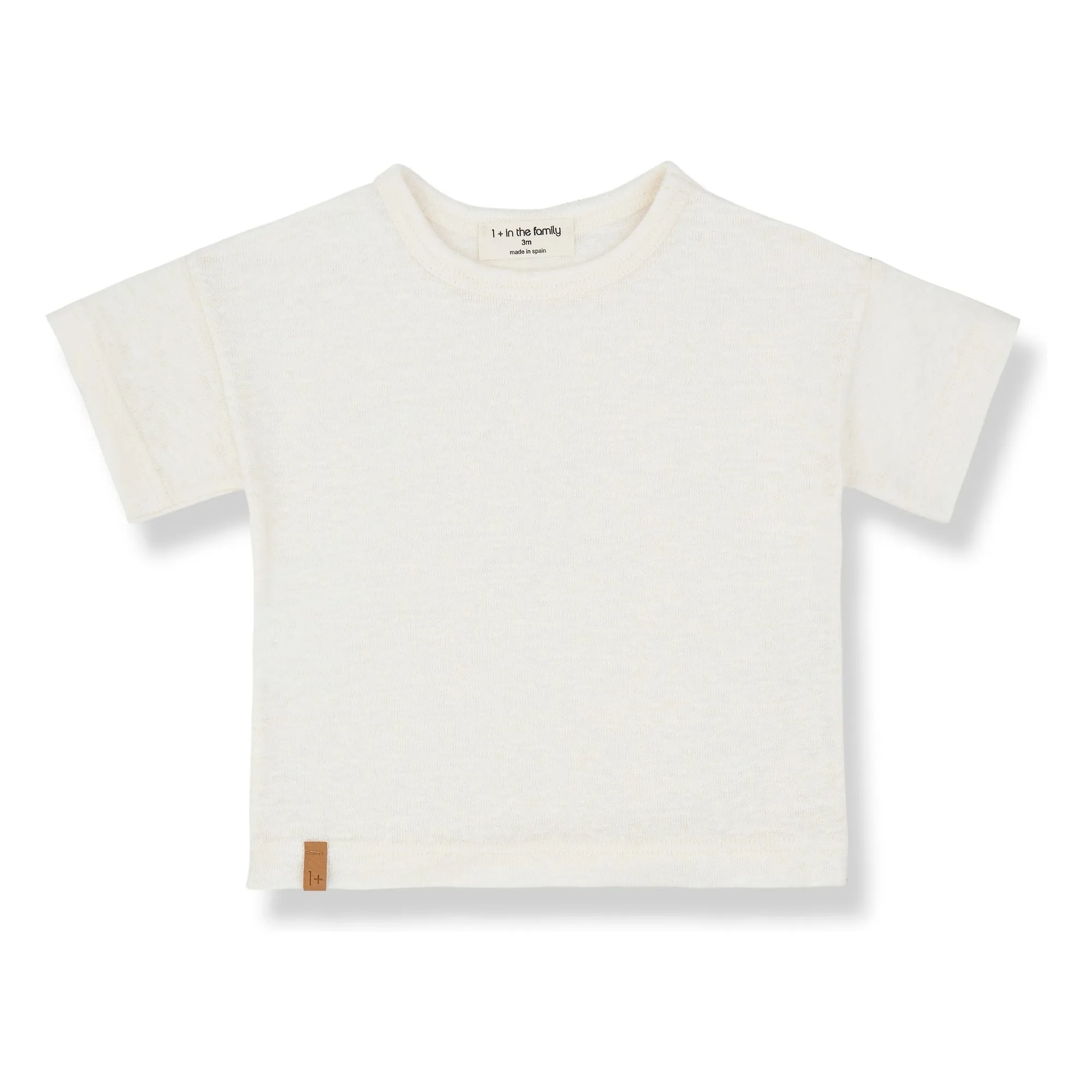 1+ In The Family Ecru T-Shirt Tintoretto Linen