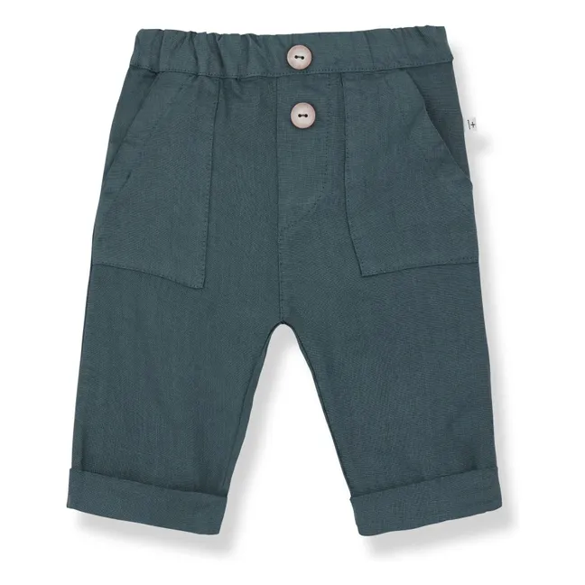 Quinti Linen Pants | Petrol blue