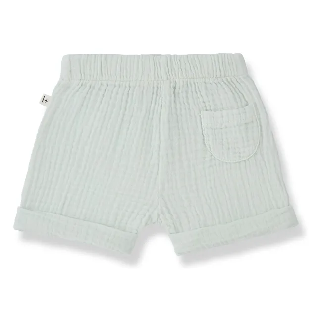 Pantaloncini in garza di cotone Mirko | Verde acqua
