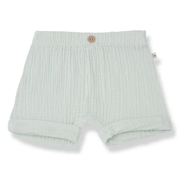 Pantaloncini in garza di cotone Mirko | Verde acqua