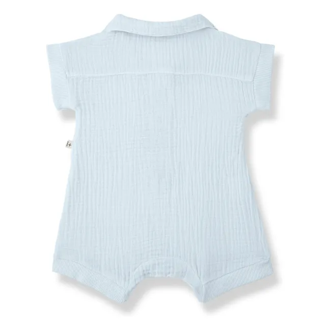 Combishort Vittorio Cotton Gauze | Pale blue