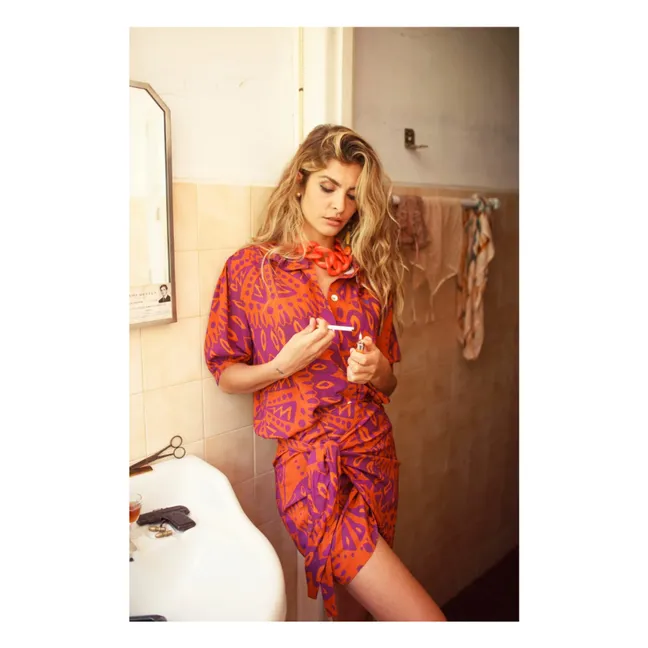 Blusa estampada | Naranja