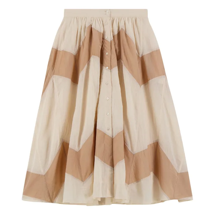Jupe Jerem Patch Coton Bio | Beige Nude- Image produit n°0