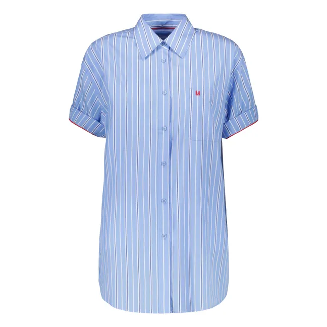 Camicia a righe in argilla | Blu