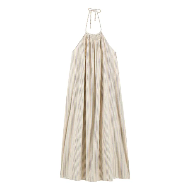 Robe Ramik Rayures Coton Bio | Ecru