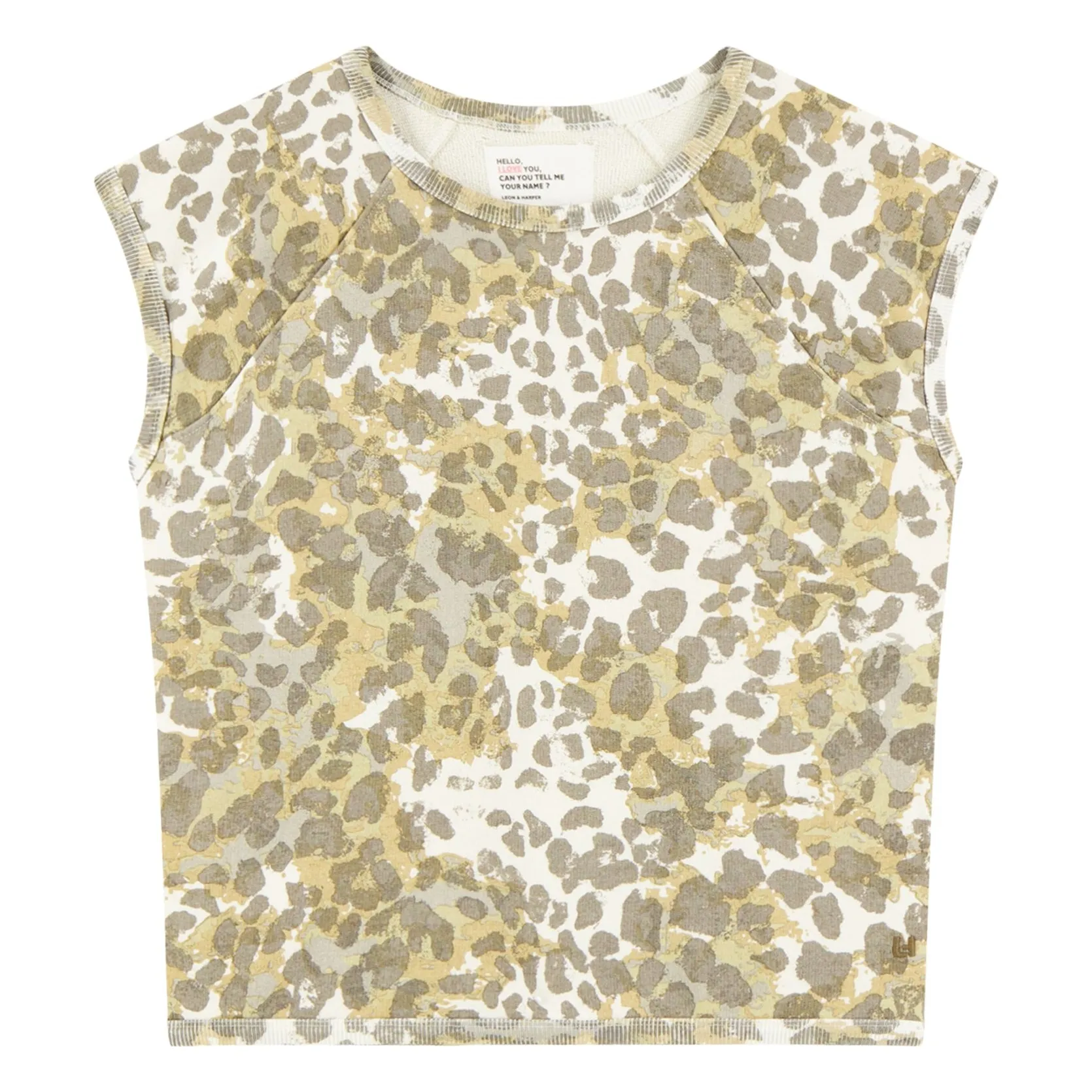 Leon & Harper Beige Sweat Syrup Faded Organic Cotton
