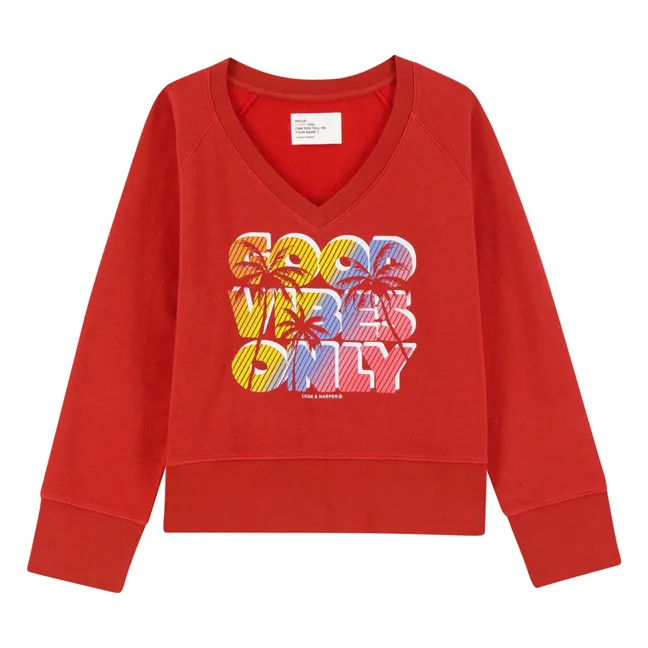 Felpa in cotone organico Shavi Only | Rosso