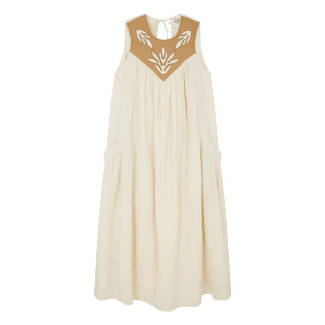 Kleid Robeen Paros Bio-Baumwolle | Grauweiß