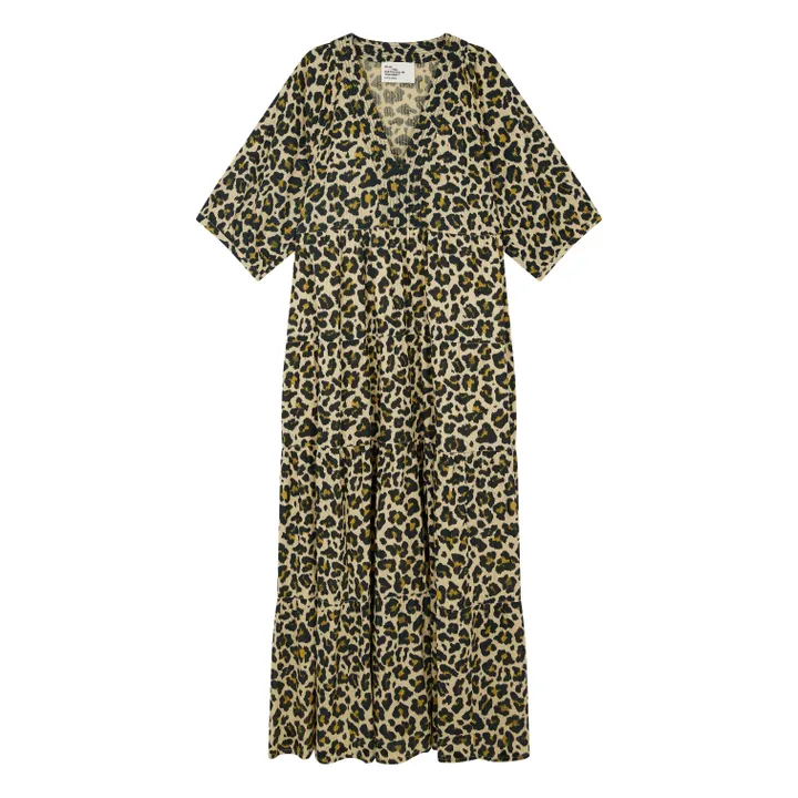 Robe Rizi Léopard Coton Bio | Beige- Image produit n°0