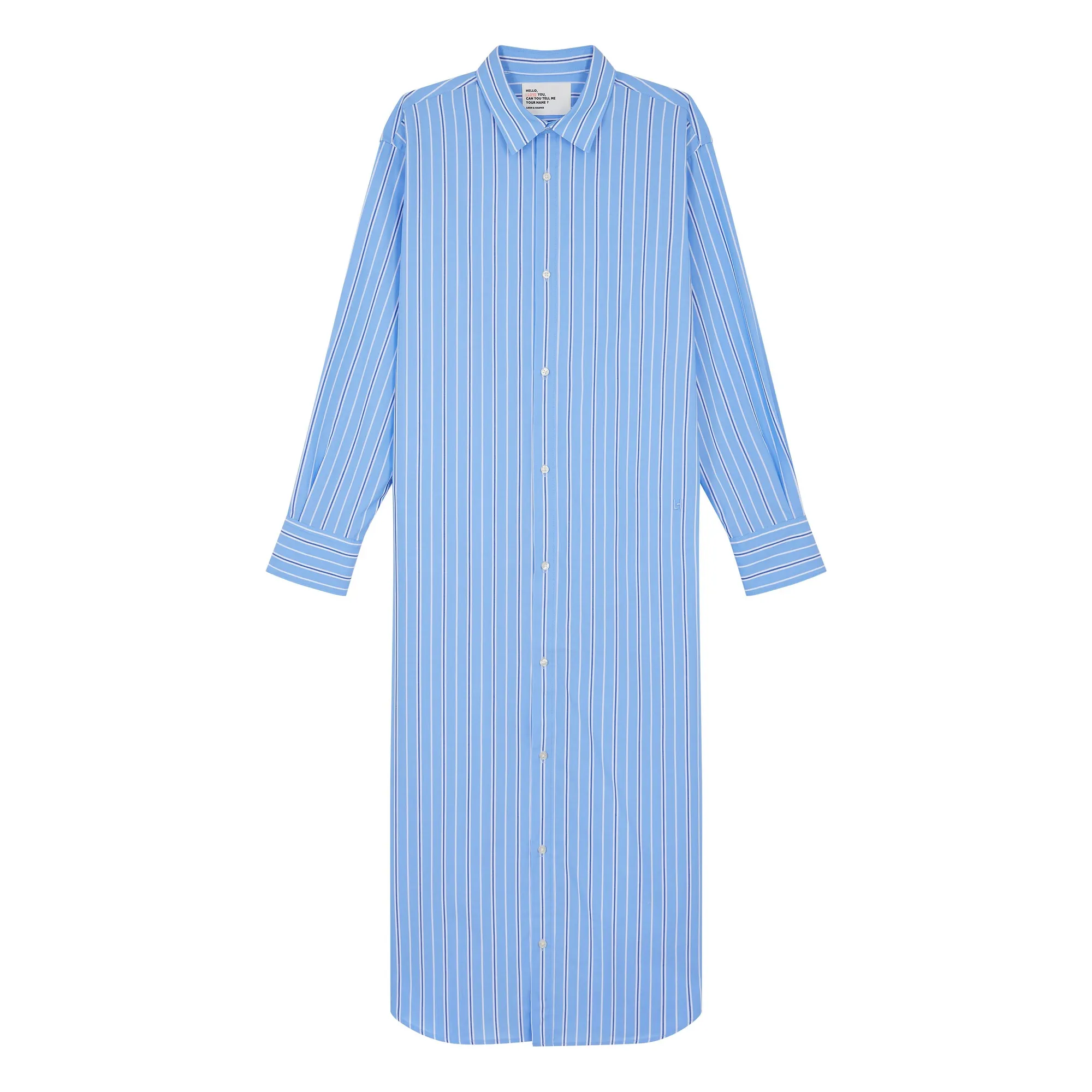 Leon & Harper Men's Blue Ran Stripes Dress