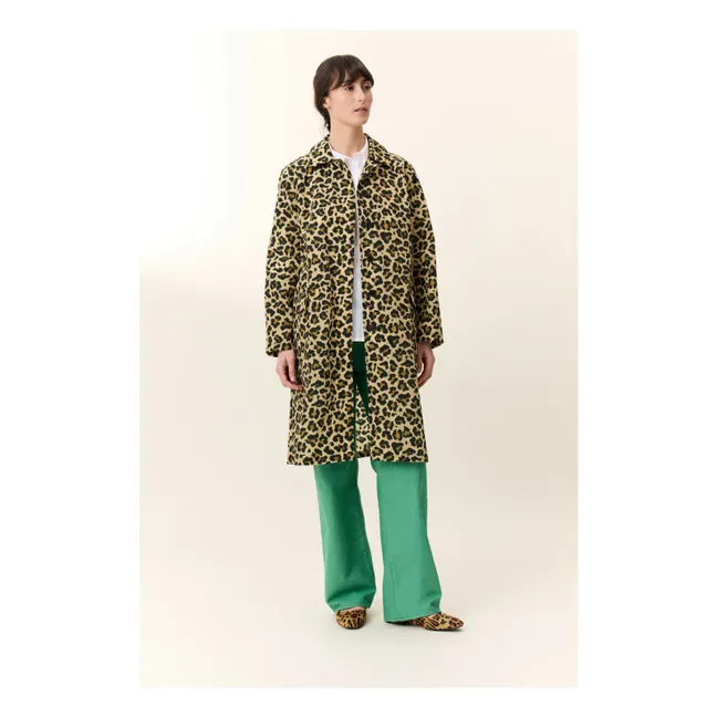 Aviona Leopard Coat | Beige