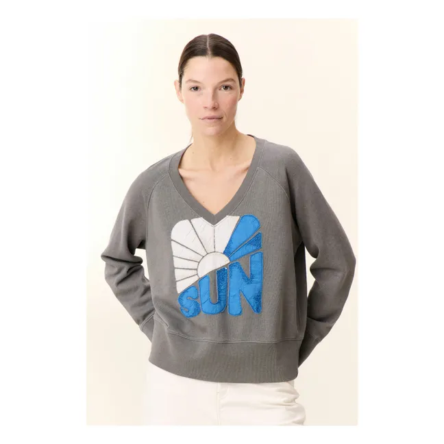 Sweatshirt Shavi Sun Bio-Baumwolle | Kohle