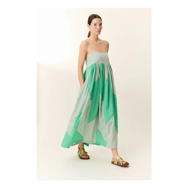 Raptor Patch Dress Cotone organico | Verde