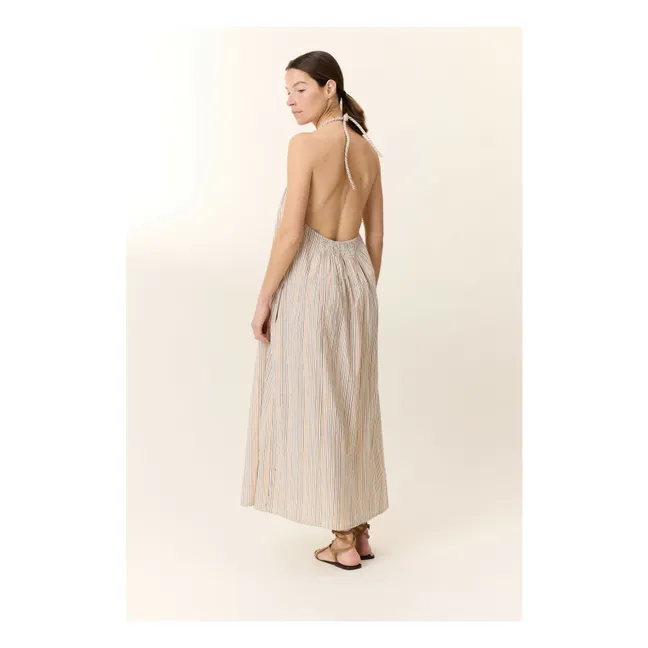 Kleid Ramik Gestreift Bio-Baumwolle | Seidenfarben