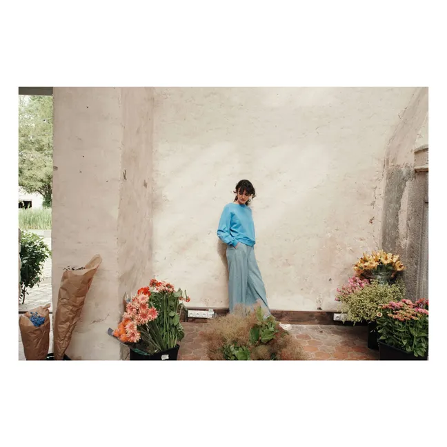 Felpa Boston in cotone organico | Blu marino