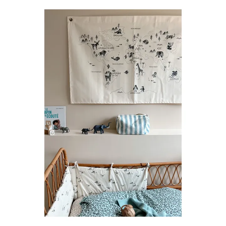 Neceser de rizo a rayas de Vic | Azul Cielo- Imagen del producto n°6