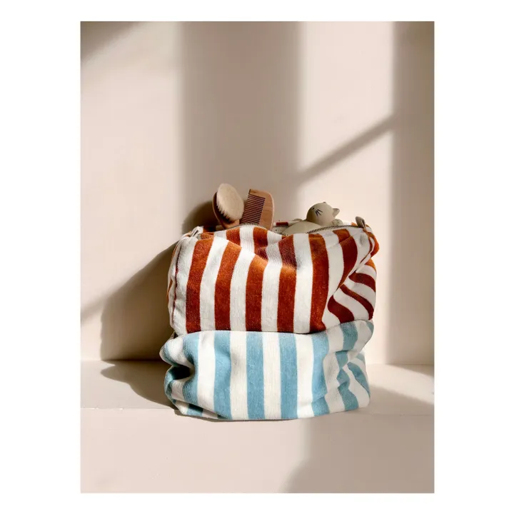 Neceser de rizo a rayas de Vic | Azul Cielo- Imagen del producto n°4