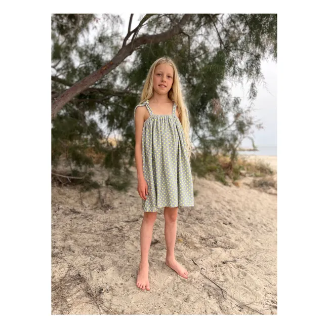 Robe Margot Eponge Bio | Vert céladon