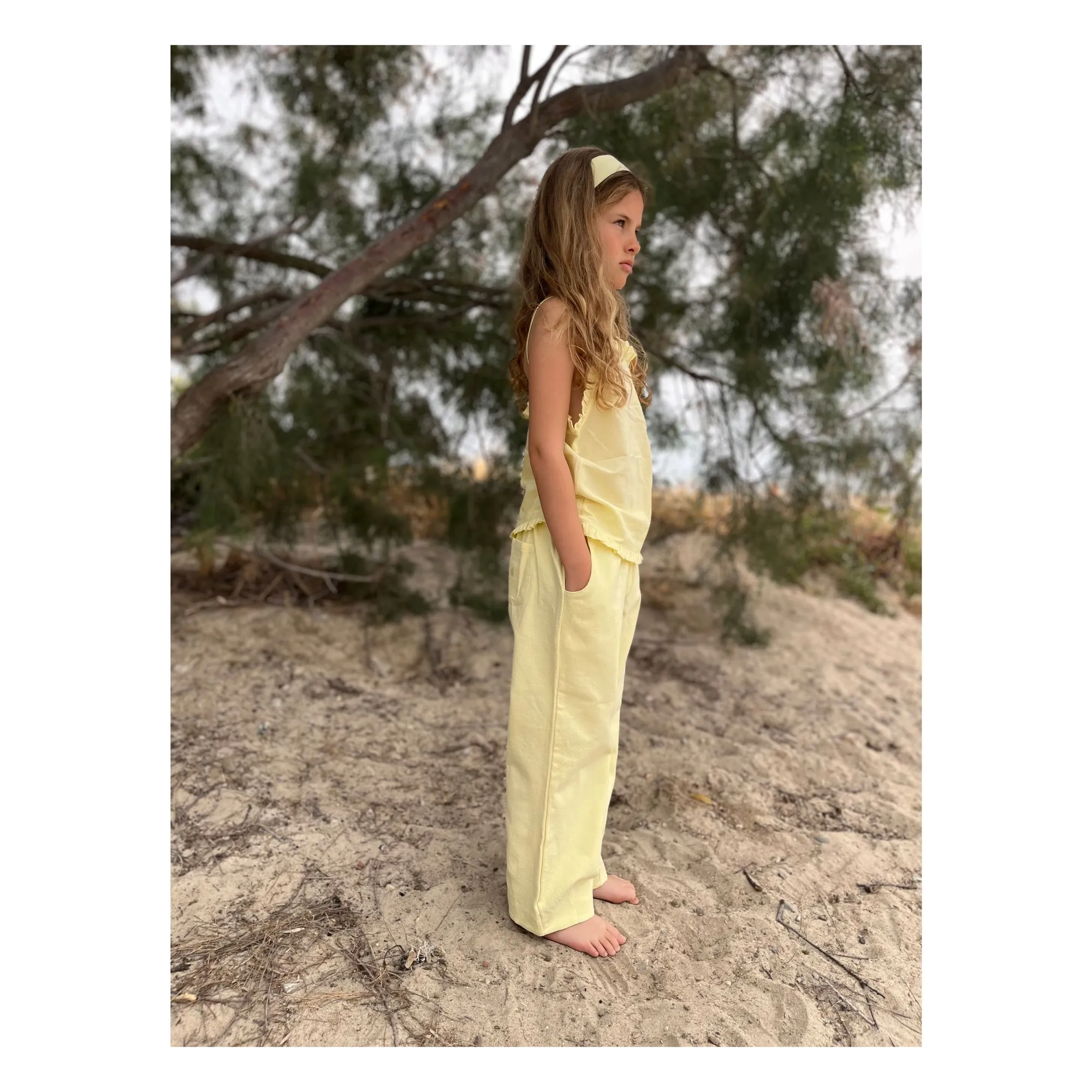 Pantalon Elia | Jaune pâle- Image produit n°4