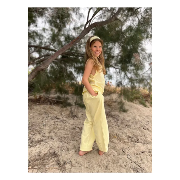 Débardeur Marzia Coton Bio | Jaune pâle- Image produit n°1
