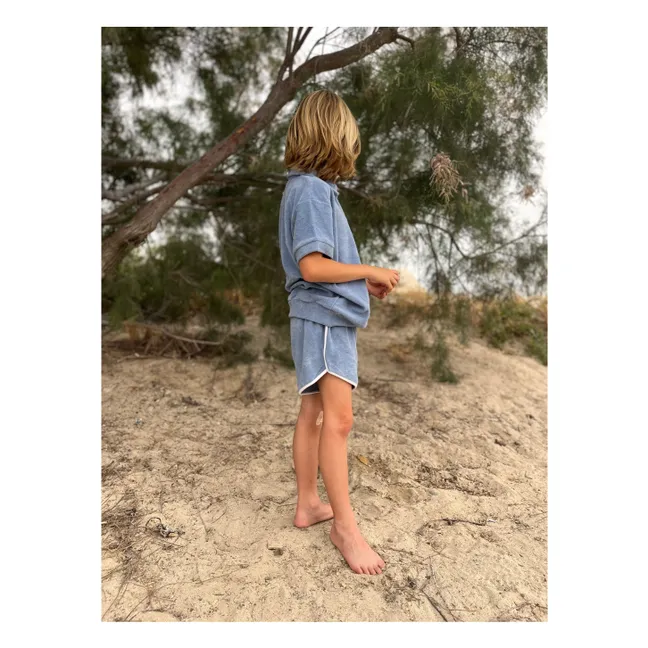 Shorts Juju Frottee Bio | Graublau