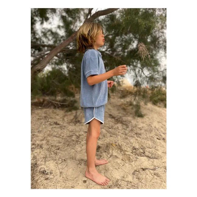 Shorts Juju Frottee Bio | Graublau