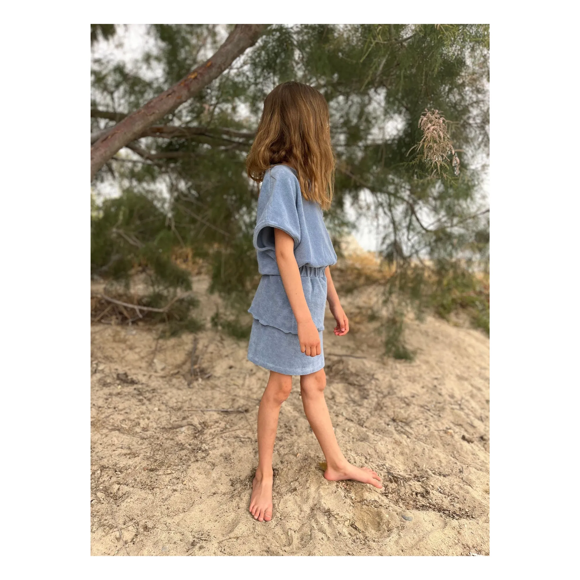 T-Shirt Bree Eponge Bio | Bleu gris- Image produit n°4