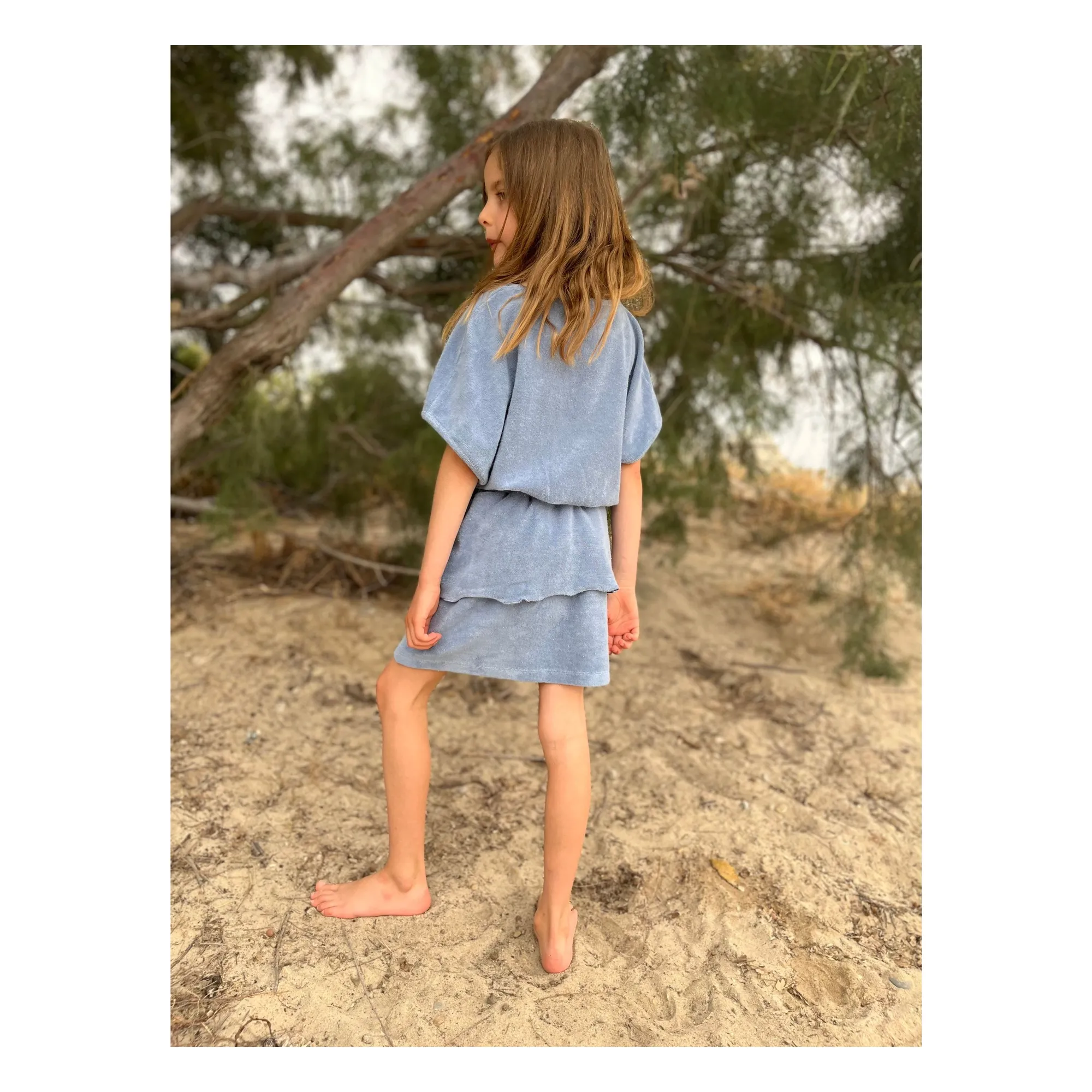 T-Shirt Bree Eponge Bio | Bleu gris- Image produit n°3