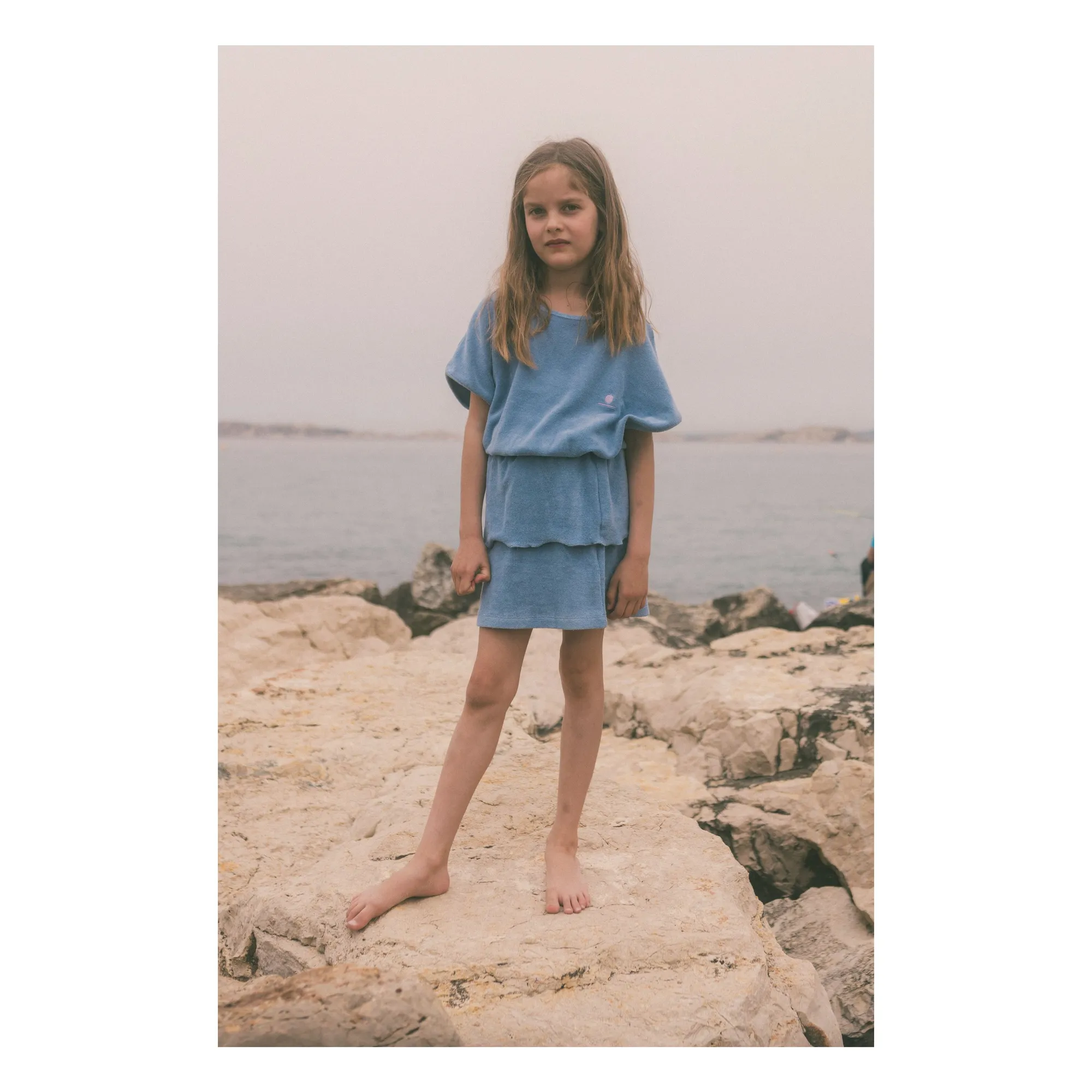 T-Shirt Bree Eponge Bio | Bleu gris- Image produit n°1