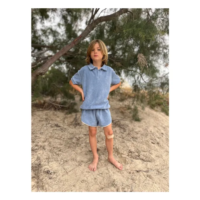 Shorts Juju Frottee Bio | Graublau