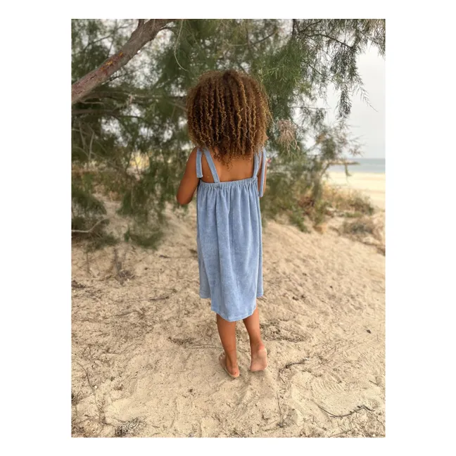 Robe Margot Eponge Bio | Bleu gris