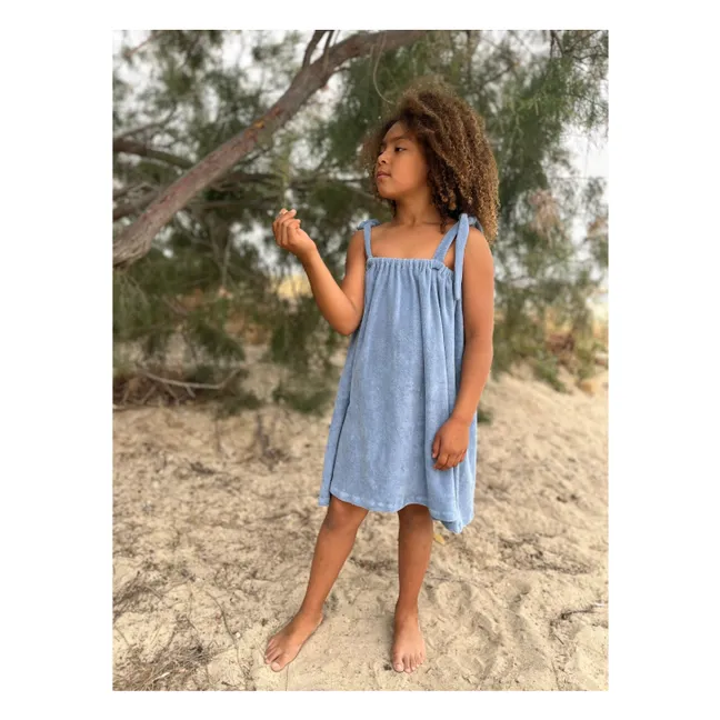 Robe Margot Eponge Bio | Bleu gris