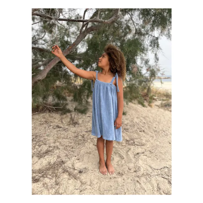 Robe Margot Eponge Bio | Bleu gris