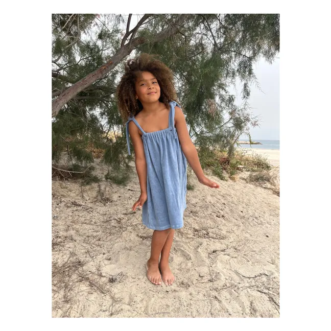 Robe Margot Eponge Bio | Bleu gris