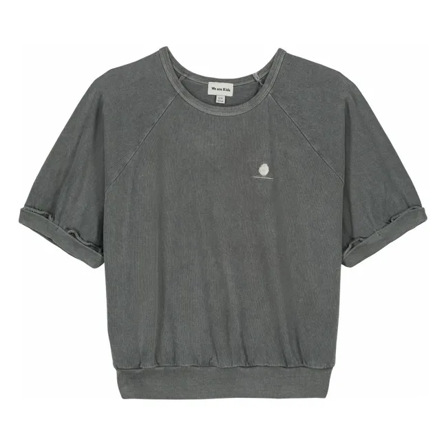 Camiseta de algodón orgánico Mika | Gris Antracita