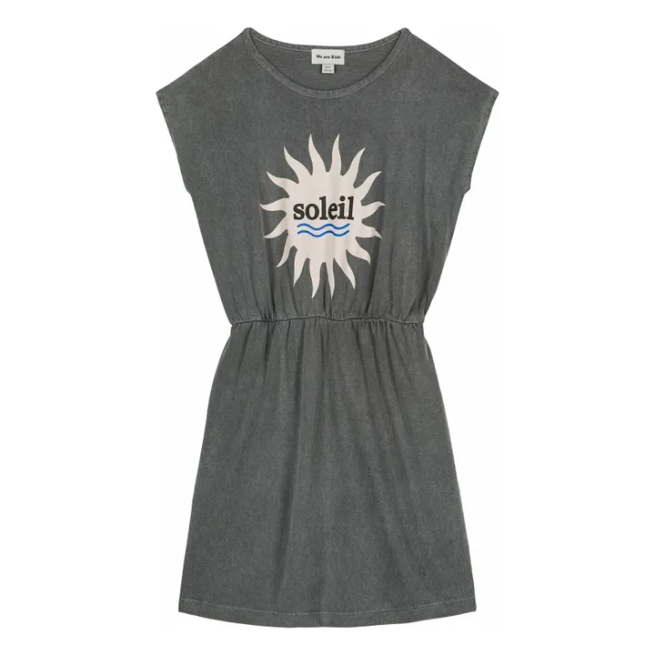 Suzy organic cotton dress | Charcoal grey- Product image n°0