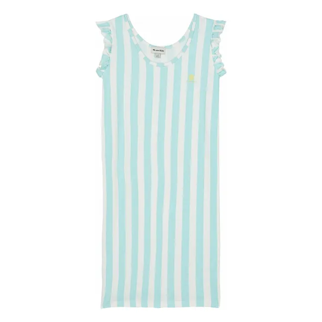 Robe Mimi Coton Bio | Bleu turquoise