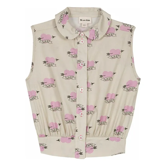 Top Elena Coton Bio | Rose pâle