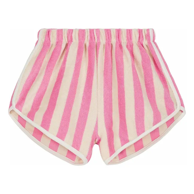 Pantalón corto de rizo ecológico Juju | Rosa Bombón