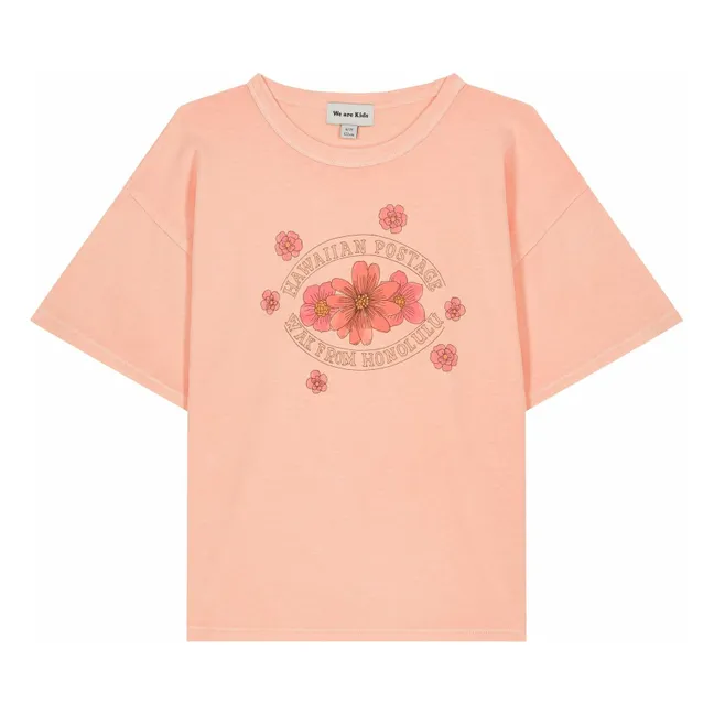 Camiseta Dylan de algodón orgánico | Rosa Melocotón