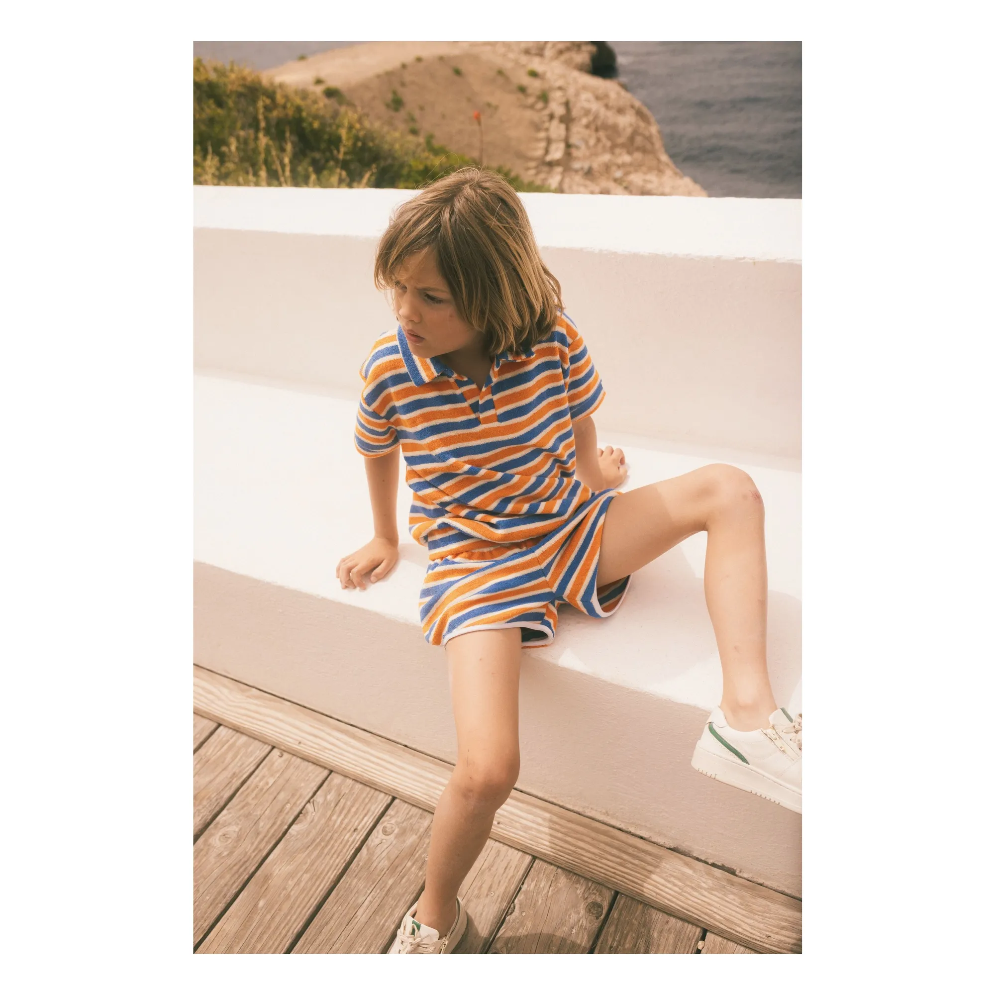 Polo Léonard Eponge Bio | Orange- Image produit n°1