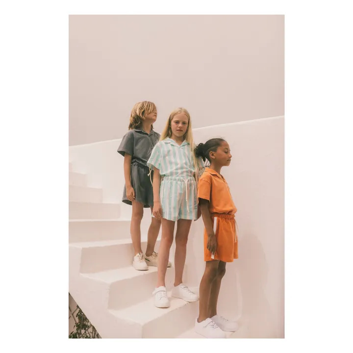 Marlow organic cotton shorts | Turquoise- Product image n°1